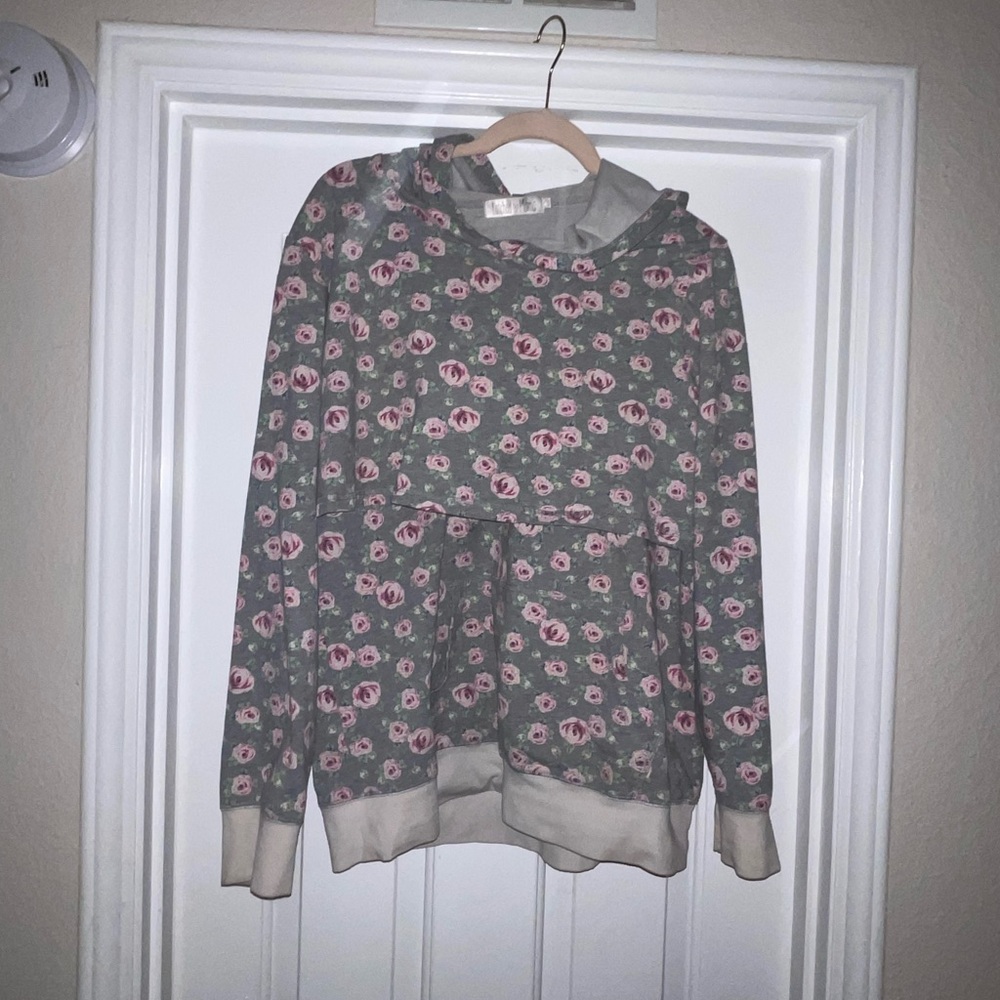 Latched Mama Vintage Dusty Rose Nursing Hoodie, Size XS